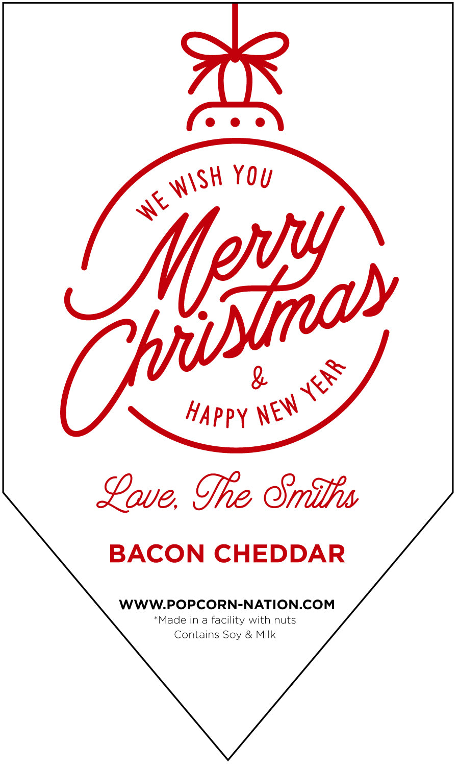 Merry Christmas & Happy New Year Personalized Label