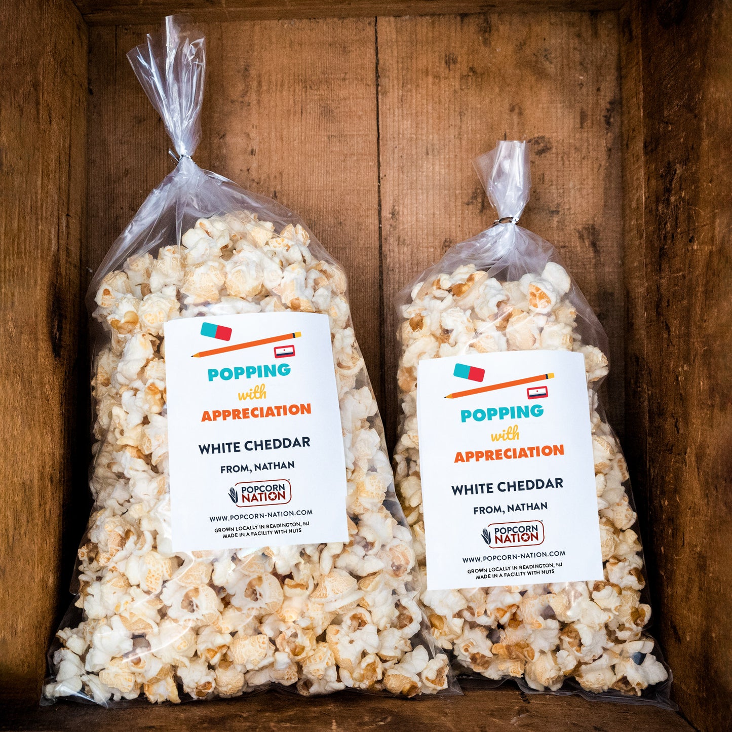 Popping With Appreciation Personalized Label