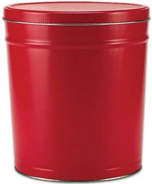 Solid Red Popcorn Tin - 3.5 Gallon