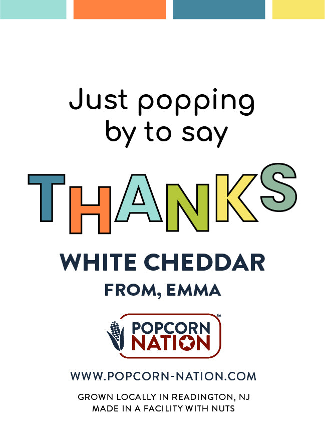Popping By To Say Thanks Personalized Label