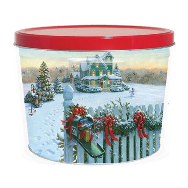 Christmas Mail Popcorn Tin - 2 Gallon