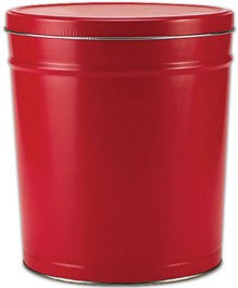 Solid Red Popcorn Tin - 3.5 Gallon