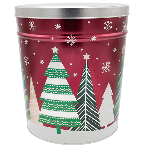 Holiday Trees Popcorn Tin - 3.5 Gallon