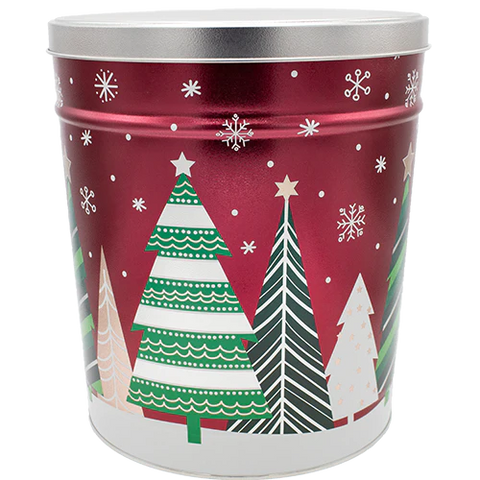 Holiday Trees Popcorn Tin - 3.5 Gallon