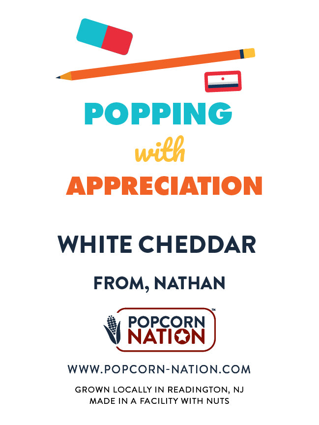 Popping With Appreciation Personalized Label