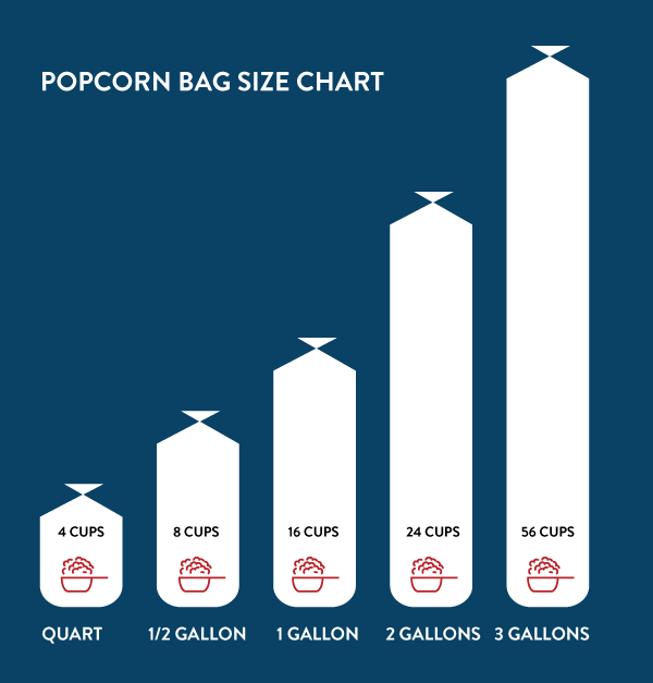 Popcorn Nation - Gourmet Popcorn Bag Sizes