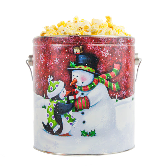 Snowman Holiday Tin - 1 Gallon