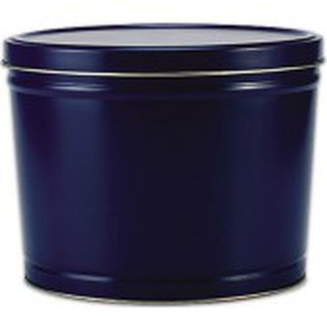 Solid Blue Popcorn Tin - 2 Gallon