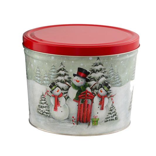Snow Family Popcorn Tin - 2 Gallon